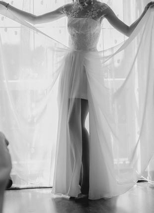 Дизайнерское свадебное платье от бархатника мух2 фото