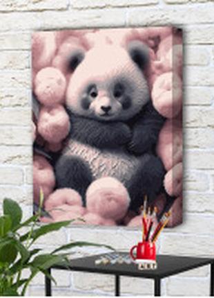 Картина за номерами ніжна панда mel-0620 60*80