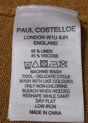 Брендовая лен + вискоза базовая футболка р.m от paul costelloe5 фото