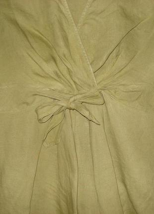 Блуза болотно-зеленого цвета"marks & spencer",индия,р.18.4 фото