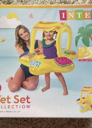 Дитячий плотик з навісом від сонця