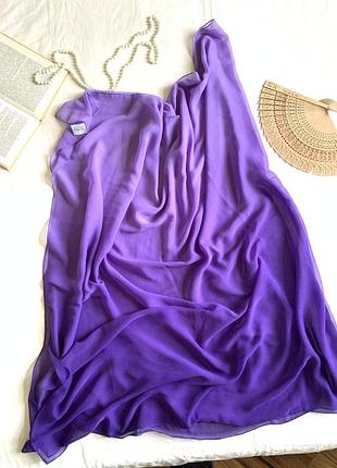 Яркая сиреневая пляжная платок-парео-спидница (универсальный размер)