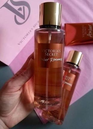 Парфюмированный спрей для тела victoria’s secret amber romanсe 250 мл