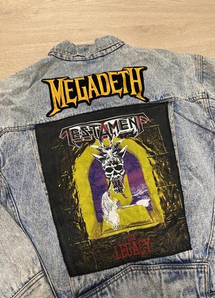Куртка джинсовая винтаж megadeth metallica ausa7 фото