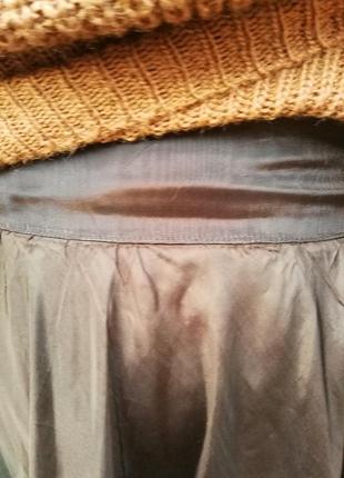 Шоколадная юбка spectrum винтаж винтажная с рюшей рассклешенная макси длинная6 фото