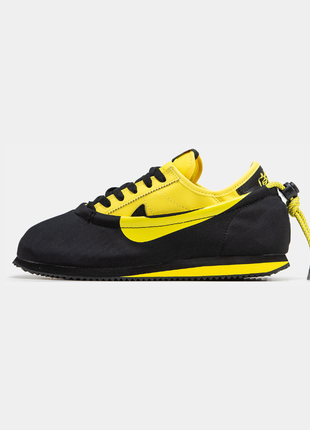 Nike cortez black yellow discount