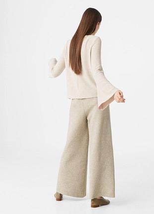 Теплый бежевый свитер джемпер mango 7