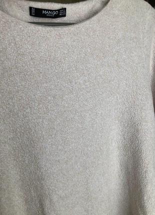 Теплый бежевый свитер джемпер mango 9