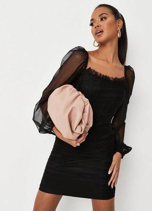 Идеальное черное корсетное платье missguided3 фото