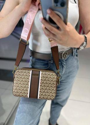 Сумка premium guess crossbody brown 1:1