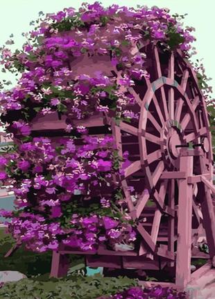 Картина за номерами strateg колесо квітів розміром 40х50 см (gs672) melmil1 фото