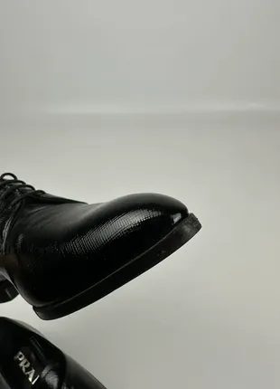 Prada women’s leather drees oxford black shoes8 фото