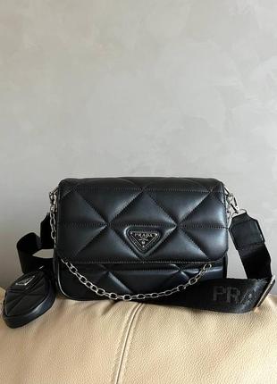 Сумка prada padded shoulder black