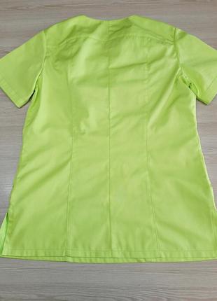 Женская медицинская блуза,топ , рубашка салатного цвета 40-54 р с коттона2 фото