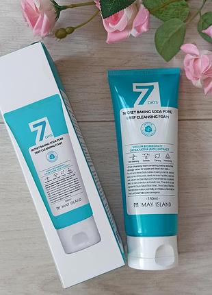 May island пенка глубокоочищающая с содой - 7 days secret baking soda pore deep cleansing foam 150 мл. корея.