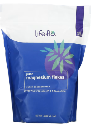 Life-flo, чисті магнієві пластівці, розсол хлориду магнію, 1,65 фунта (26,4 унції)