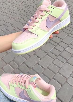 Жіночі кросівки nike sb dunk low lime peach3 фото
