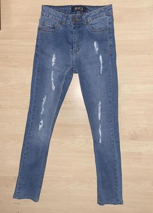 Стильные джинсы на 9-11 лет.1 фото