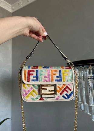 Сумка fendi mini beige1 фото