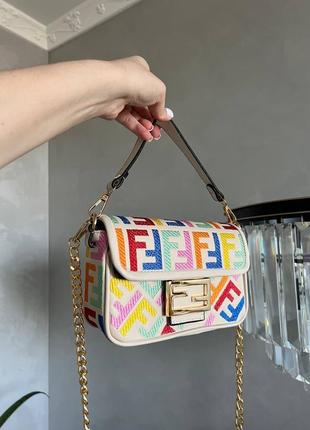 Сумка fendi mini beige4 фото