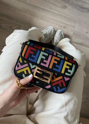 Сумка fendi mini black5 фото