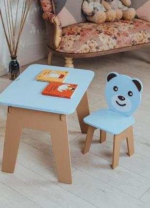 Детский набор столик и стульчик. стол с ящиком и стульчик. для учебы, рисования, игры от 1,5 до 6 лет3 фото