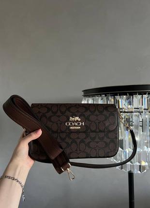 Сумка coach studio bag brown6 фото