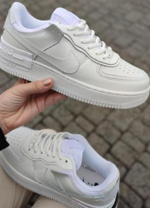 Женские кроссовки nike air force 1 shadow white