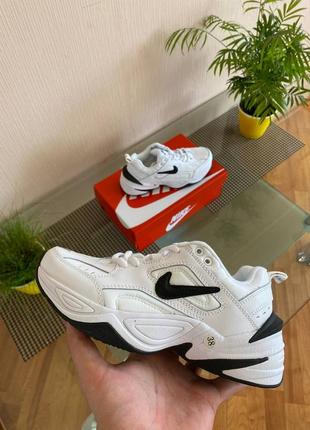 Жіночі кросівки nike m2k tekno (біло-чорні)