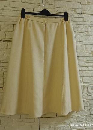 Женская юбка миди с карманами батал размер 50-522 фото