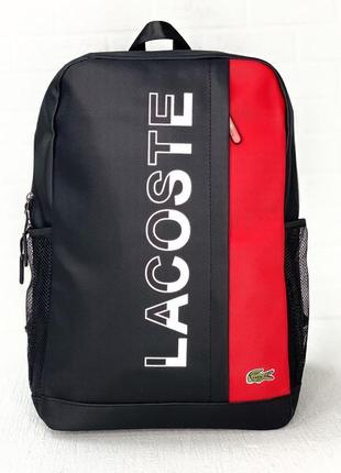 Рюкзак lacoste чорний з червоним