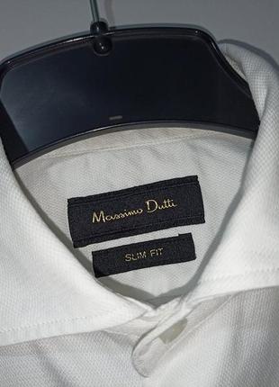 Massimo dutti slim fit белая рубашка oxford7 фото