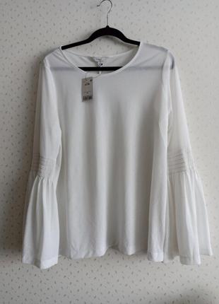 Невесомая полупрозрачная блузка с классными рукавами1 фото
