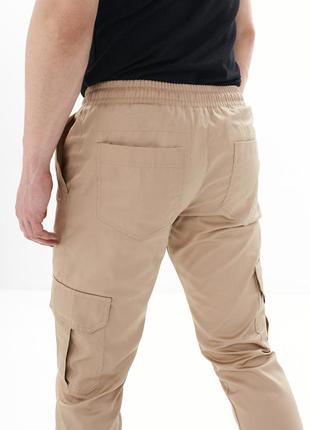 Котоновые штаны "baza" intruder бежевые5 фото