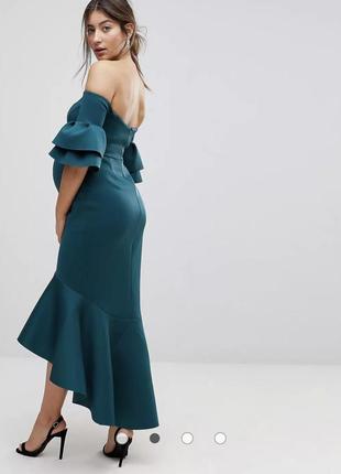 Облегающее платье миди с открытыми плечами asos maternity premium uk66 фото