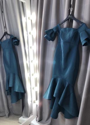 Облегающее платье миди с открытыми плечами asos maternity premium uk64 фото
