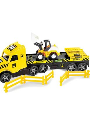 Машинка wader magic truck technic евакуатор з бульдозером (36430)1 фото