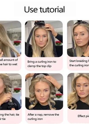 Набір для завивки локонів кучерів волосся популярний плойка без нагріву м'які бігуді новий