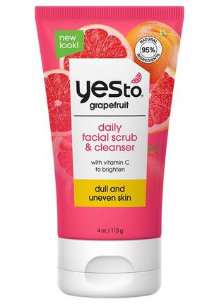 Ежедневный скраб для лица и средство для очистки с грейпфрутом yesto