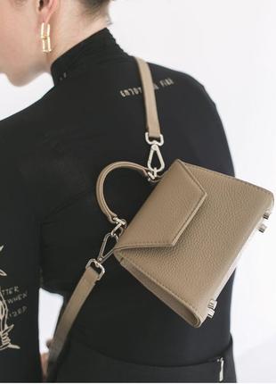 Микро сумка на пояс кроссбоди украинского бренда verbena кожаная
