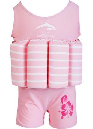 Купальник-поплавець floatsuit, pink stripe, 1-2 роки — konfidence