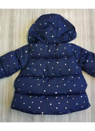 Демі Куртка для дівчаток із зірочками синя3 фото