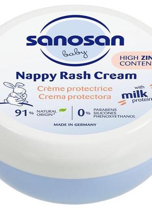 Дитячий крем від попрілостей — sanosan baby nappy rash cream