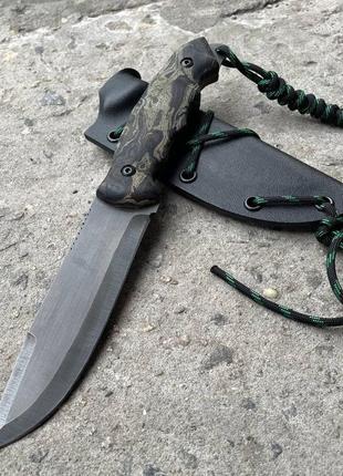 Нож туристический странник милитари gorillas bbq ручная работа (рептилия) сталь 65г