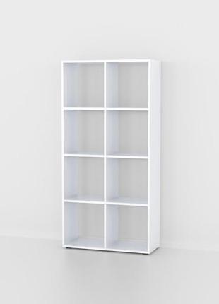 Полиця-стелаж для книг на підлогу на 8 осередків ш720xв1430xг290 білий (a-10-wi)