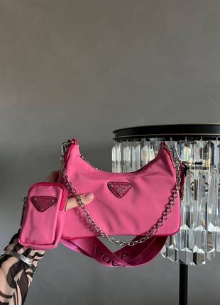 Сумка prada re-edition pink