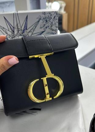 Сумочка dior 30 montaigne bag black box calfskin6 фото