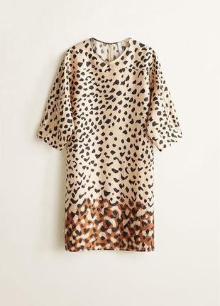 Mango платье леопард бежевый m/l7 фото