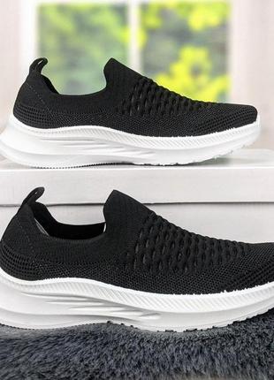 Кроссовки женские текстильные черные весенне-летние dago 4147