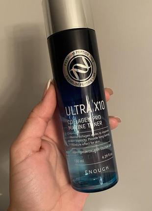 Тонер з колагеном enough ultrax10 collagen pro marine toner